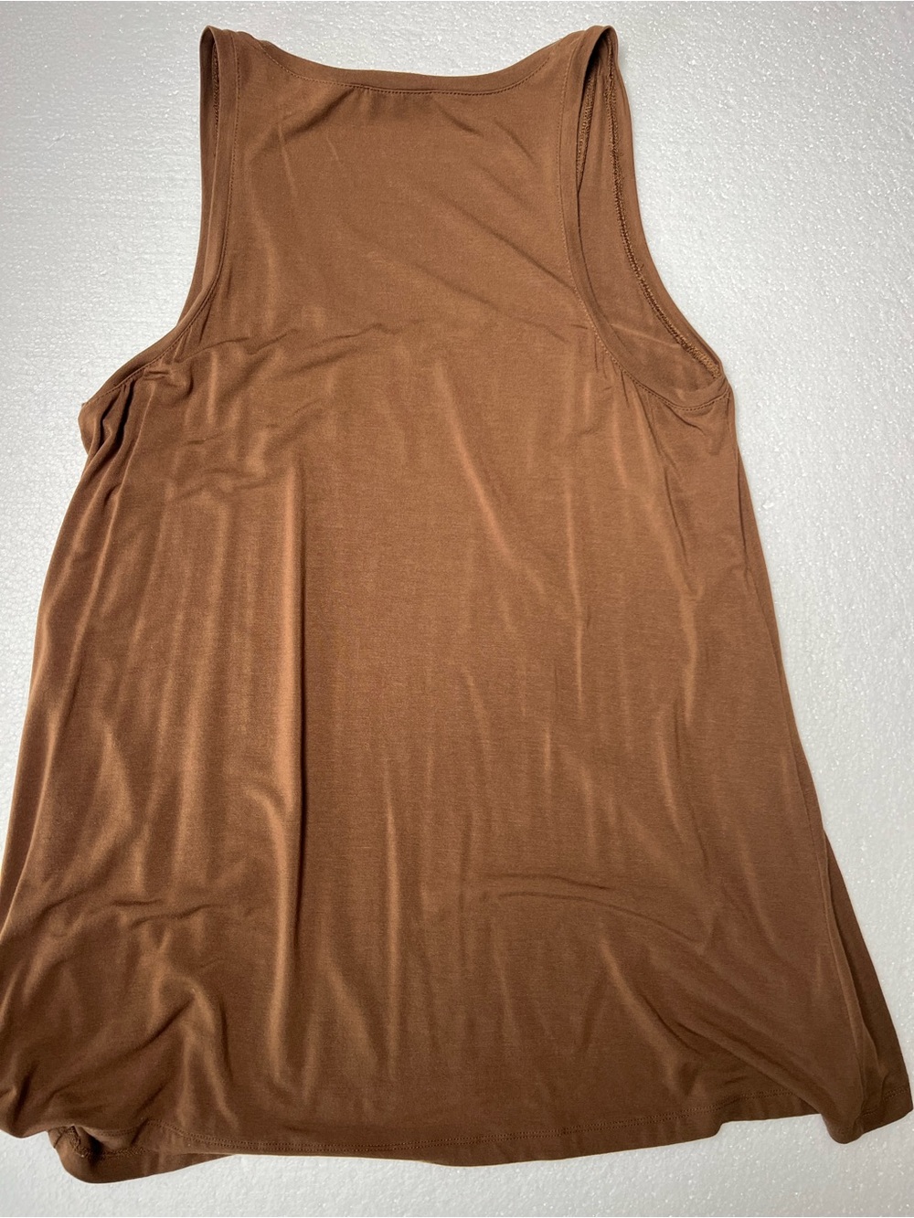 Vince Chocolate Brown Scoop-Neck Tank size L - Picture 2 of 8